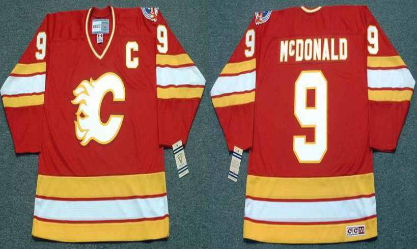 2019 Men Calgary Flames 9 McDONALD red CCM NHL jerseys